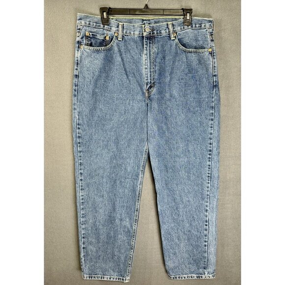 Levis 550 Jeans Mens 40x32 Blue Relaxed Slight Taper 100% Cotton Medium Wash - Picture 2 of 9